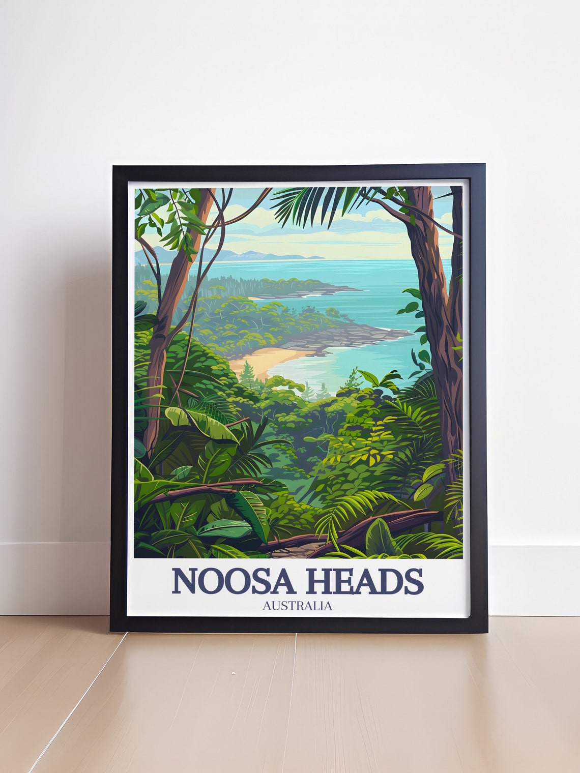 Noosa Heads Wall Art Noosa Heads National Park Travel Poster Noosa Heads National Park Decor Noosa Heads National Park Art - Image 4