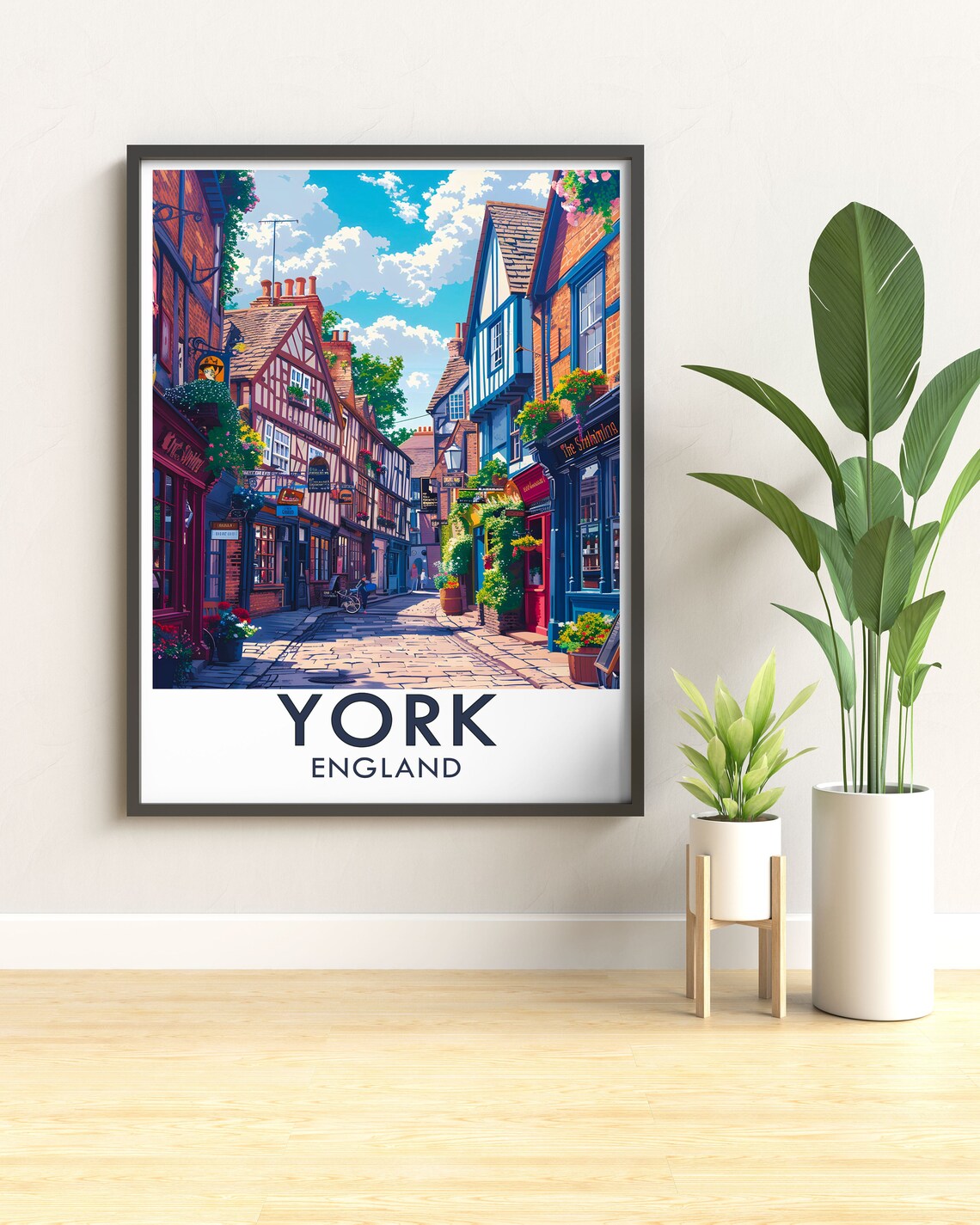 York England The Shambles Medieval Timber Street In Sunshine Poster - Image 2