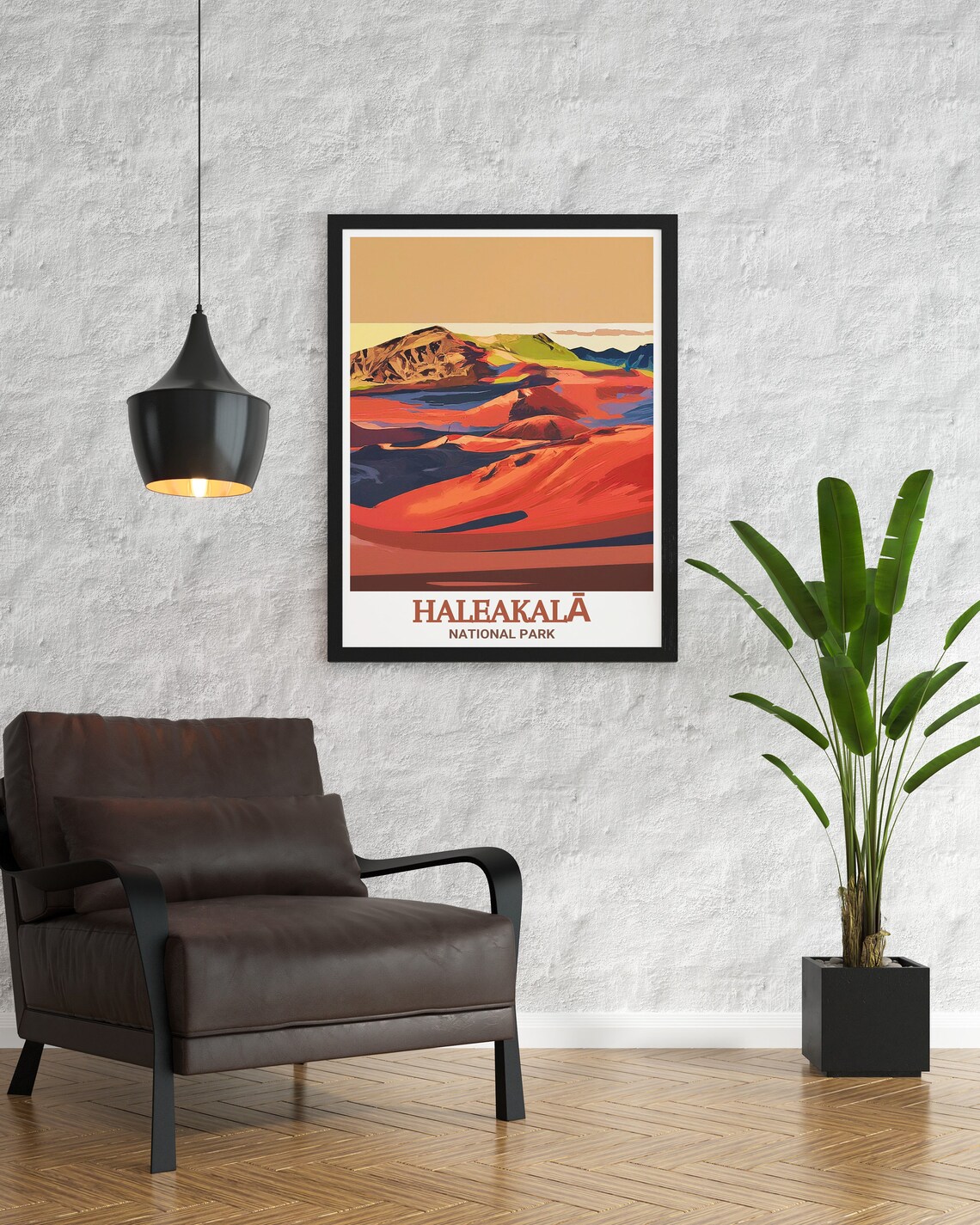 Haleakalā National Park Crater Red Volcanic Hills Travel Poster - Image 3