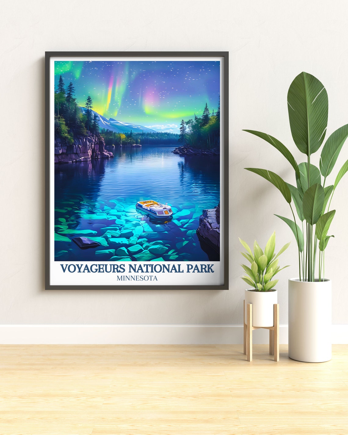 Voyageurs National Park Wall Art Rainy Lake Northern Lights National Park Art Print Voyageurs National Park Decor National Park Gifts - Image 3
