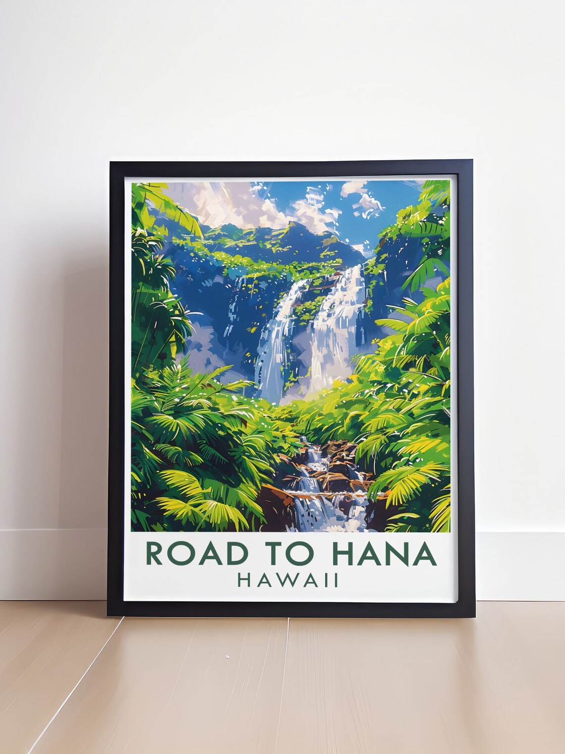 Road To Hana Wall Art Twin Flame Travel Poster Hawaii Wall Art And Decor Collection Road To Hana Art Prints And Gifts - Image 4