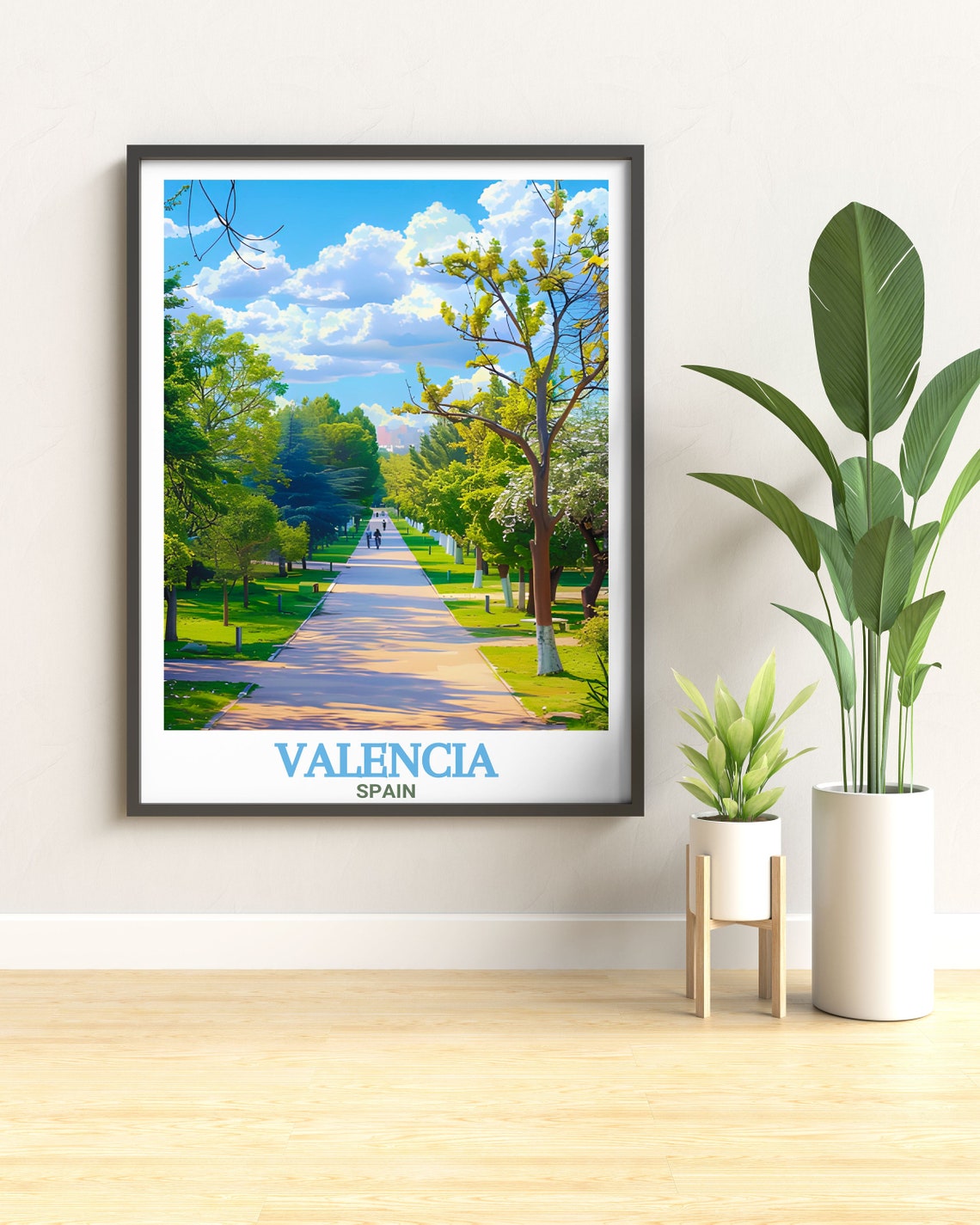 Valencia Travel Print Turia Gardens Posters And Art Gifts Valencia Travel Art And Turia Gardens Prints Valencia Art And Posters - Image 3