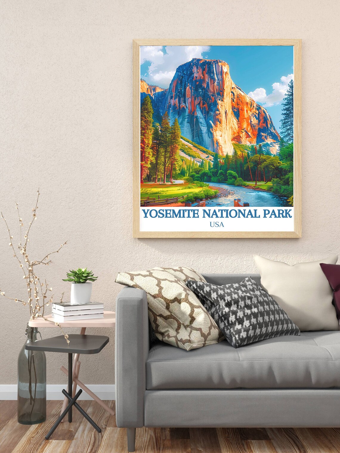 Yosemite National Park USA Granite Monolith Over Valley Pines Poster - Image 2