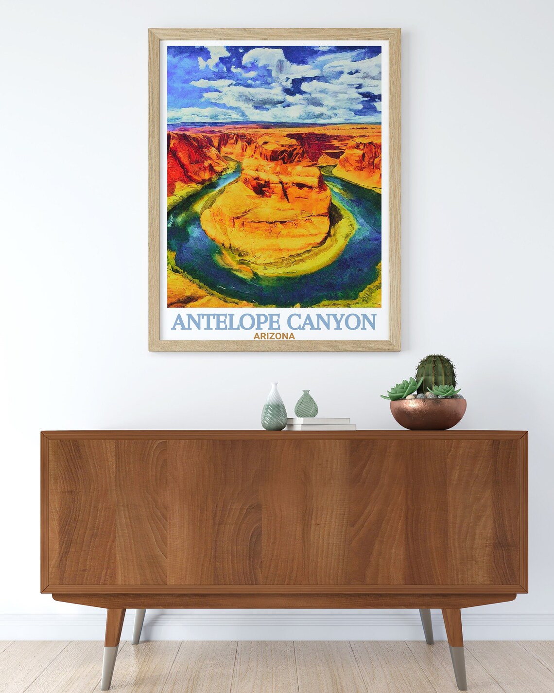 Antelope Canyon Horseshoe River Bend Sunset Arizona Scenic Poster - Image 3