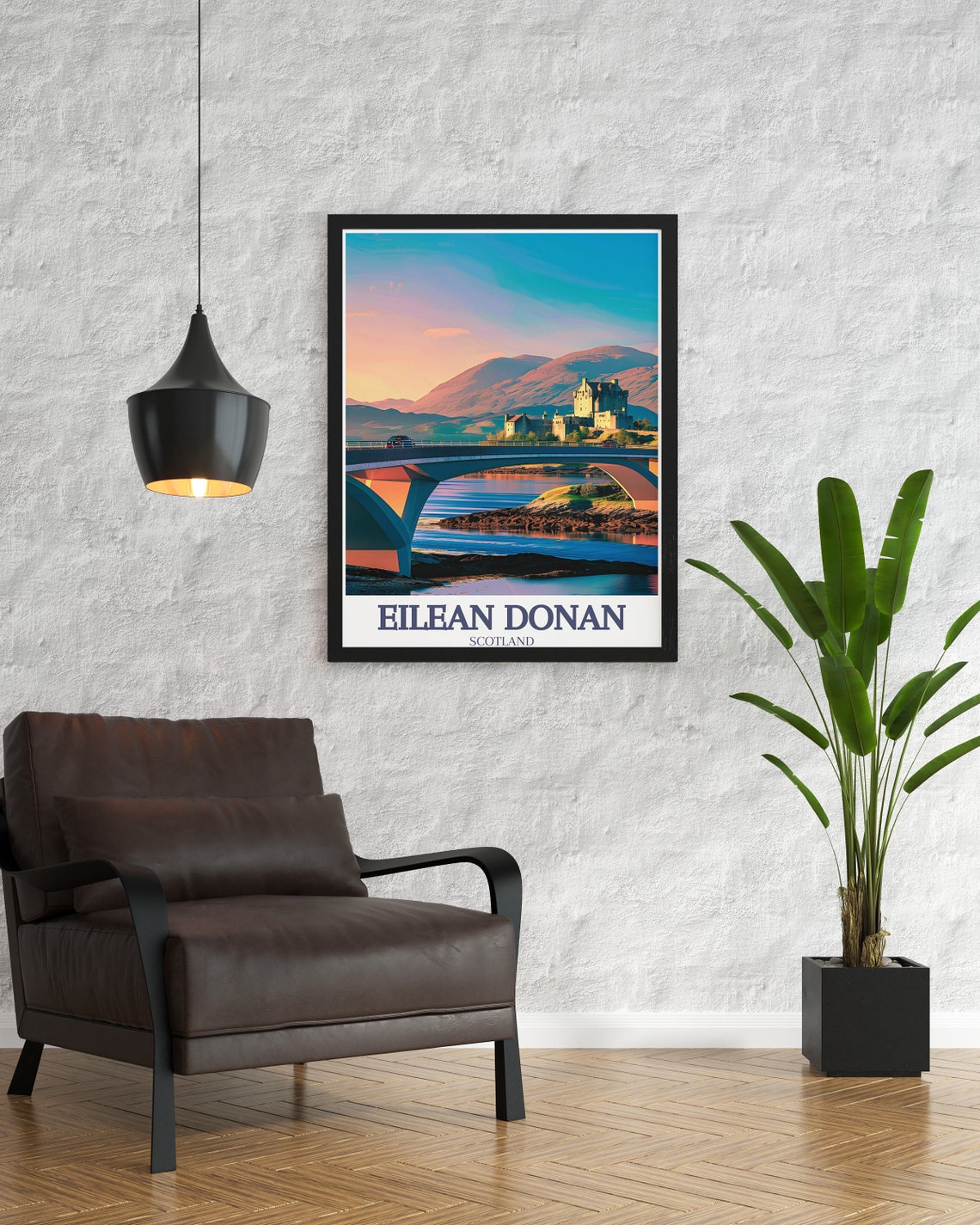 Eilean Donan Castle Scotland Skye Bridge Sunset View Travel Poster - Image 3