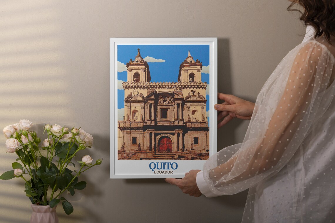 Quito Ecuador La Compania De Jesus Church Baroque Facade Travel Poster - Image 2