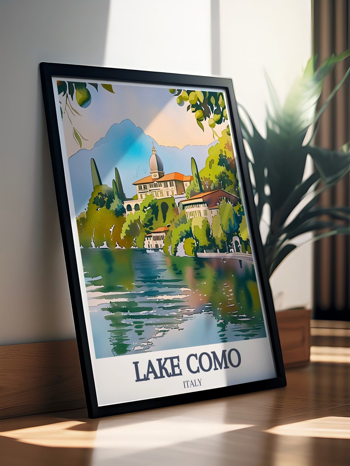 Lake Como Italy Lemon Grove Lakeside Villa Garden Art Classic Poster - Image 3