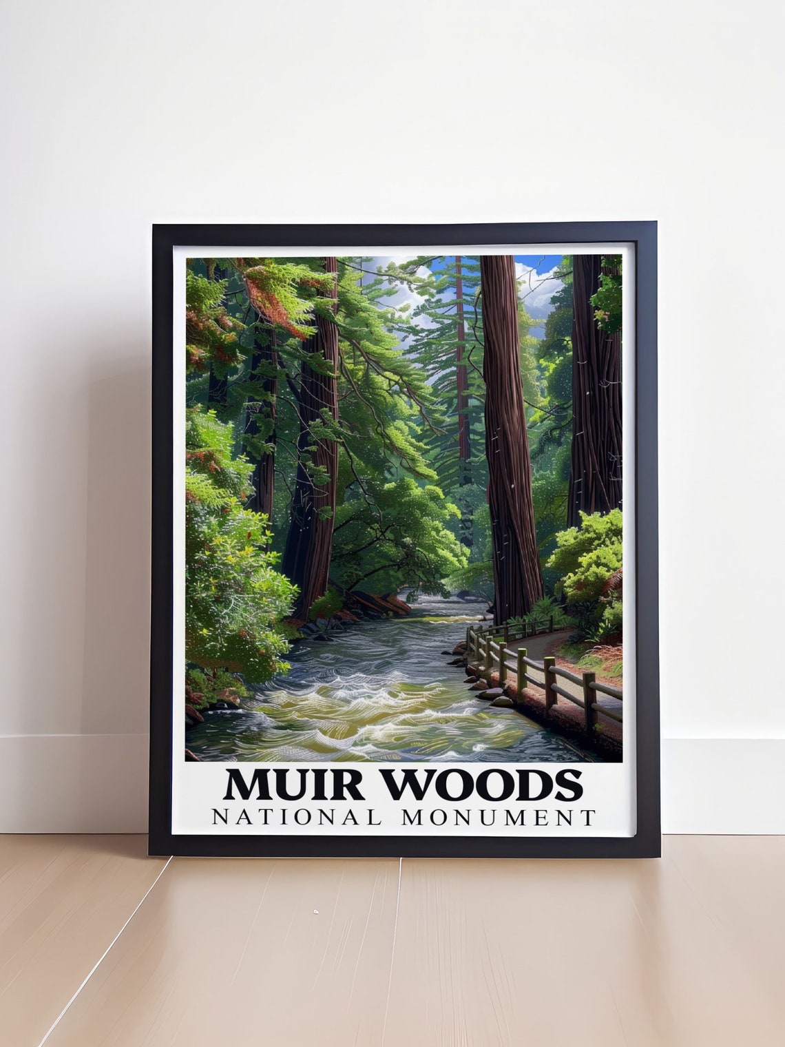Muir Woods National Monument Towering Redwood Creek Art Print - Image 4