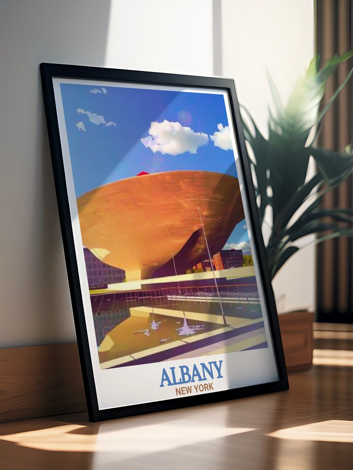 The Egg Performing Arts Center Albany Under a Blue Sky Poster - Image 3