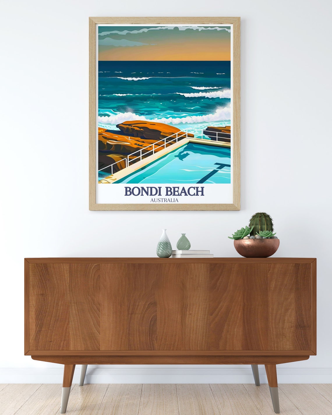 Bondi Icebergs Pool Oceanfront Sydney Australia Travel Poster - Image 3