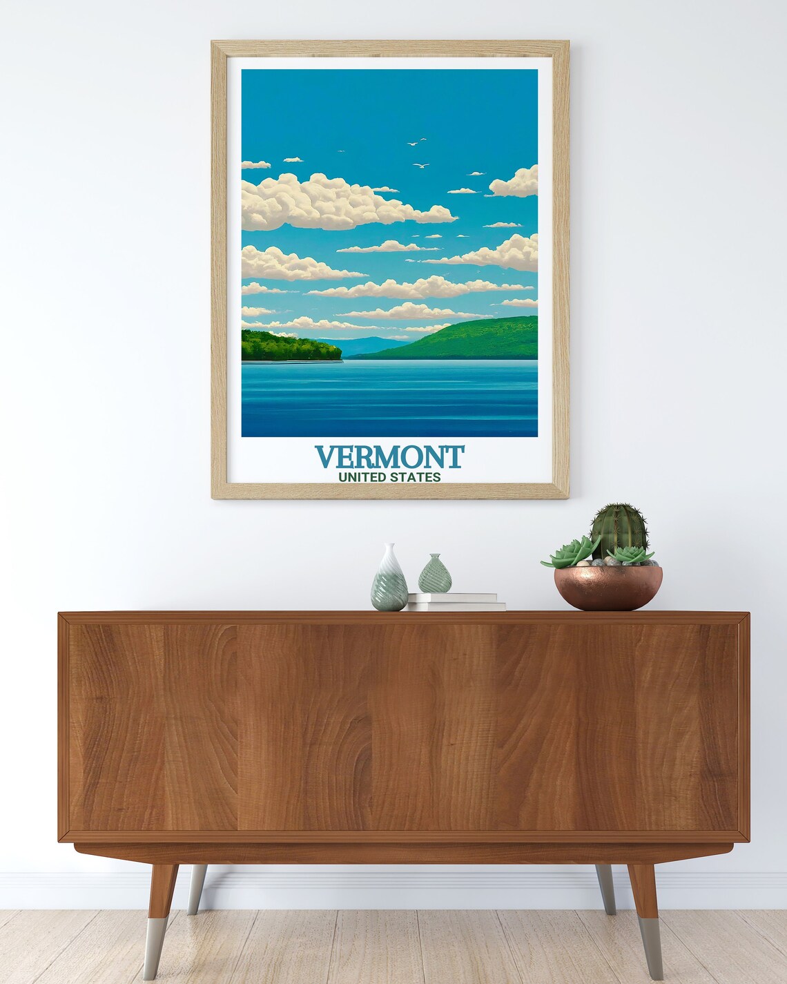 Vermont United States Lake Champlain Summer Lake Scene Poster - Image 3