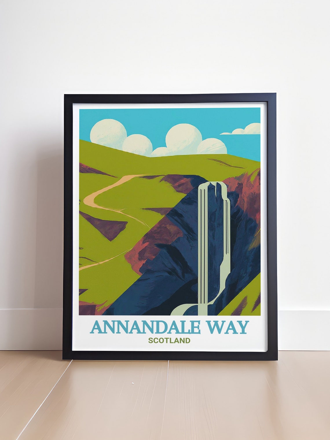 Annandale Way Scotland Grey Mares Tail Waterfall Gorge Poster - Image 4