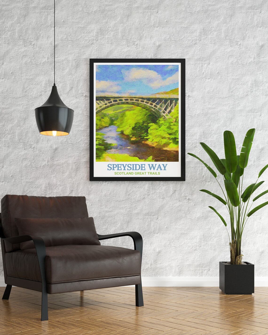 Speyside Way Scotland Historic Stone Bridge Woodland River Poster - Image 3