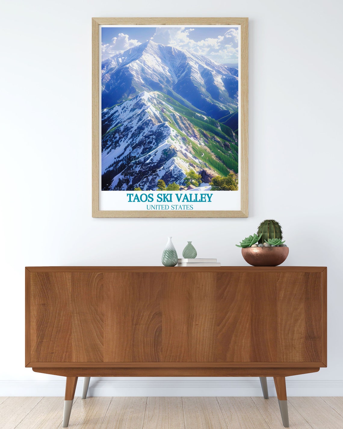 Taos Ski Valley New Mexico Snow Capped Mountain Summit Poster - Image 3