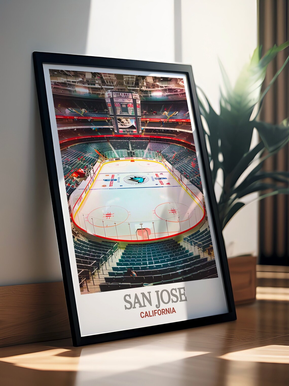 San Jose California SAP Center Hockey Arena Interior Travel Poster - Image 3