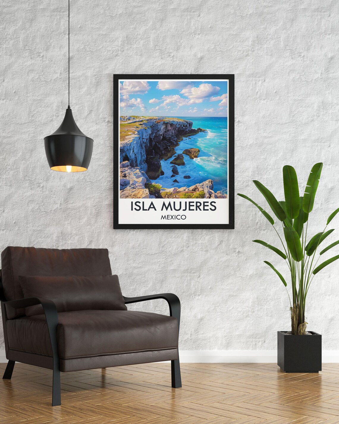 Isla Mujeres Mexico Punta Sur Cliff Turquoise Coast Travel Poster - Image 3