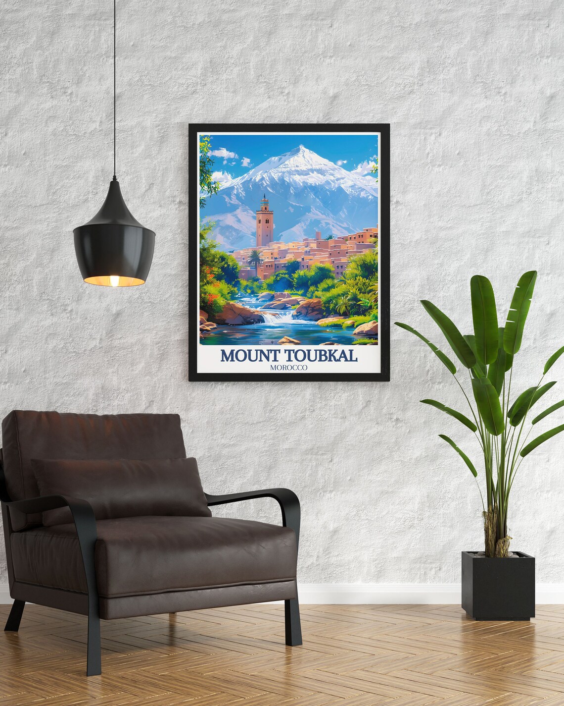 Mount Toubkal Morocco High Atlas Mountains Berber Village Poster - Image 3