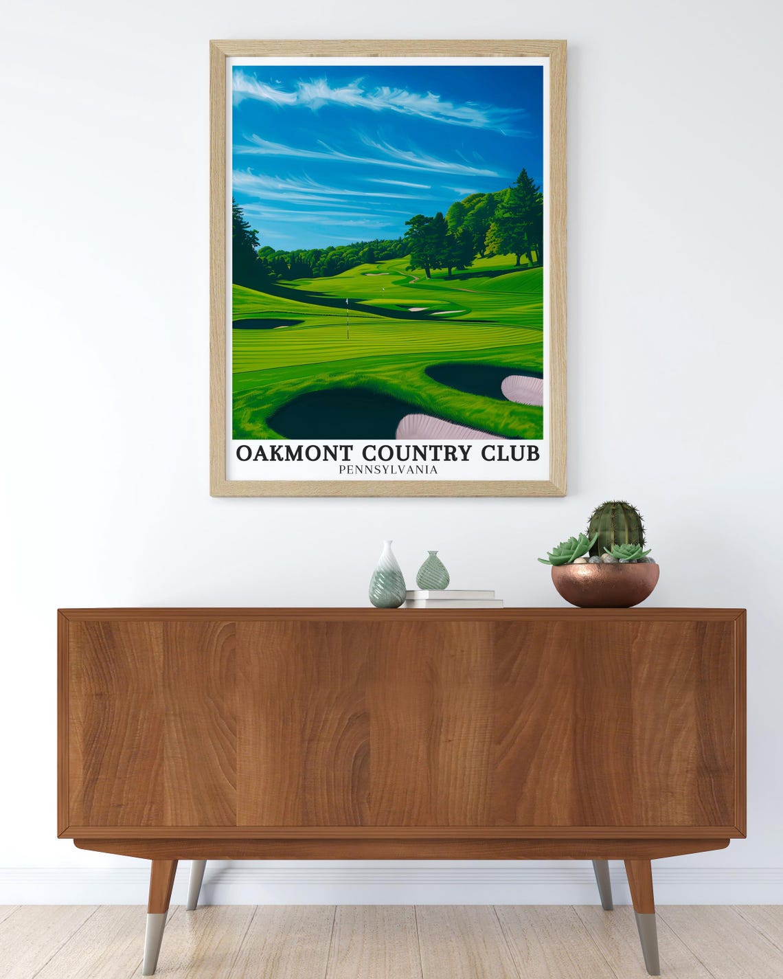 Oakmont Country Club Poster Print Church Pew Bunker Travel Poster Plum Home Decor Oakmont Country Club Wall Art Pennsylvania Poster - Image 4