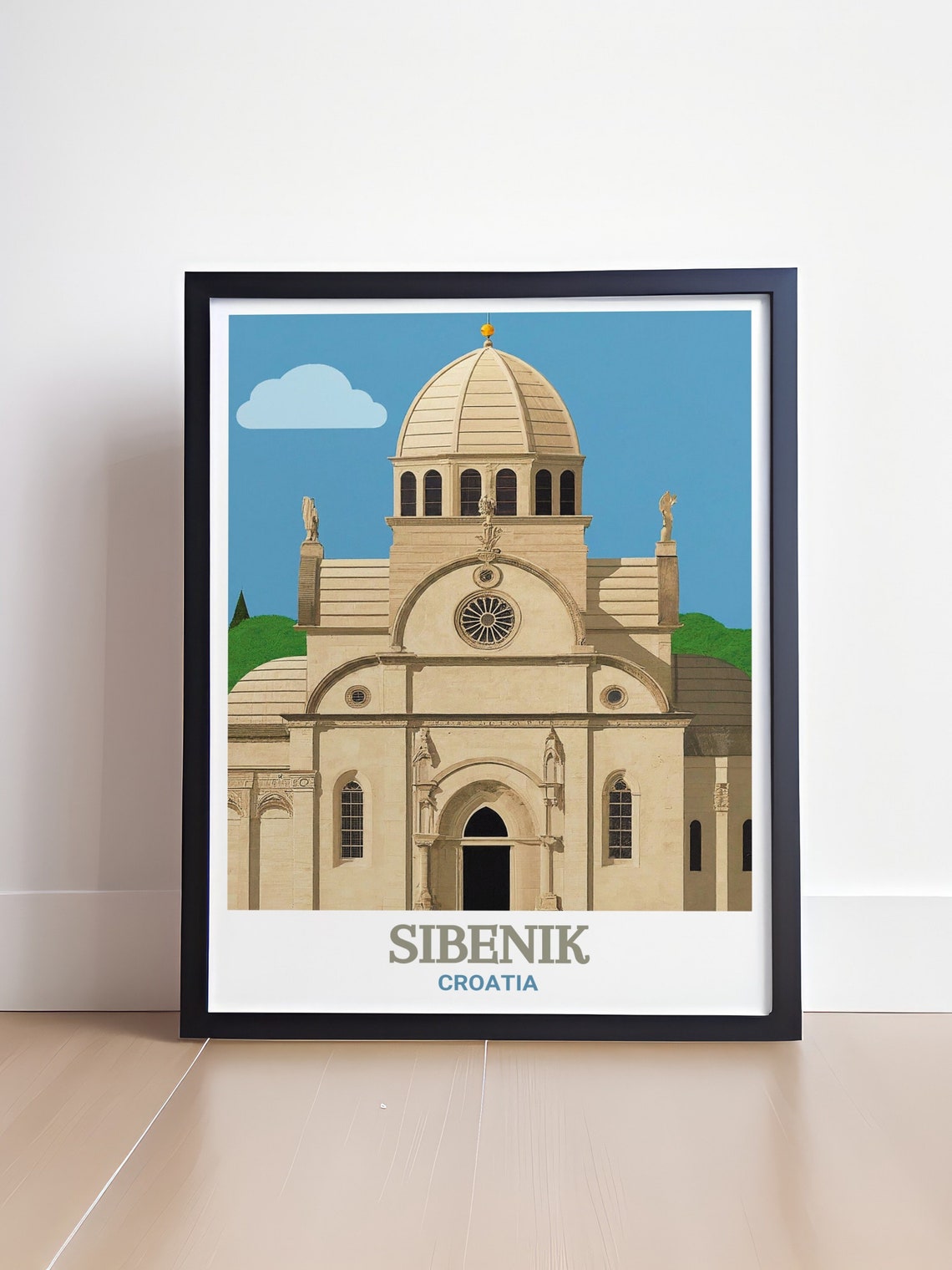 Sibenik Croatia St James Cathedral Dome Architecture Travel Poster - Image 4
