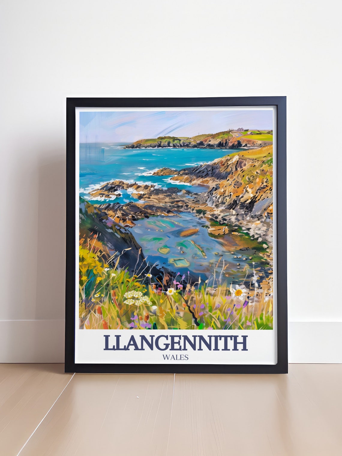 Llangennith Wales Gower Coast Path Brandy Cove Travel Poster - Image 4