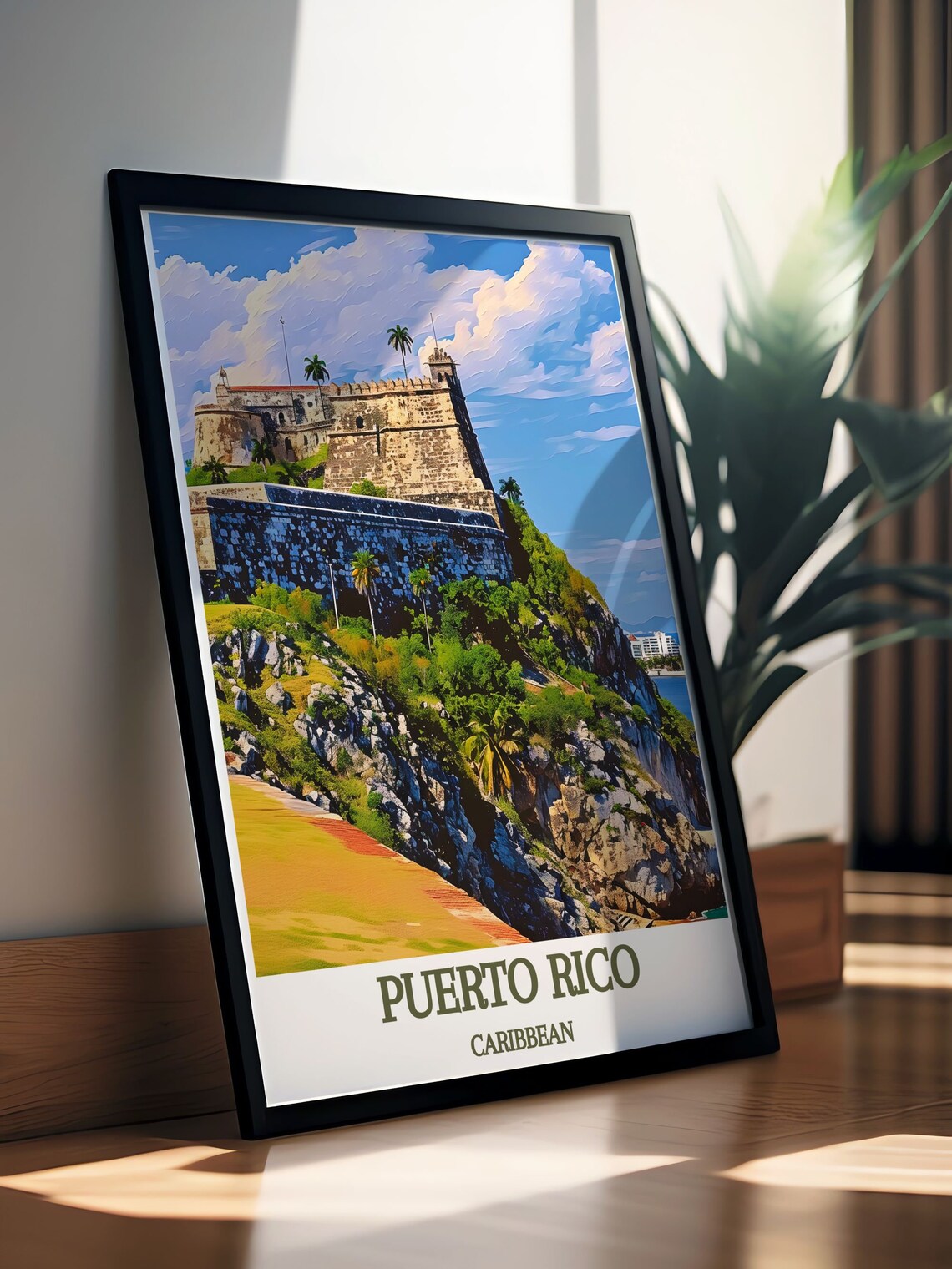 Castillo San Felipe del Morro Puerto Rico Caribbean Travel Poster - Image 2
