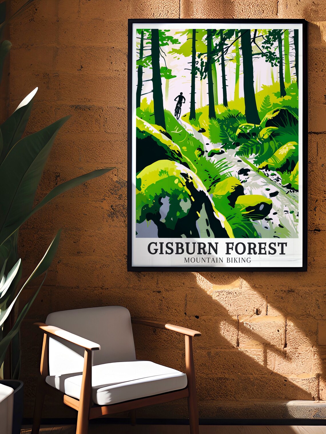 Gisburn Forest Mountain Biking Print Gisburn Forest Blue Route Poster Gisburn Forest Mountain Biking Decor Gisburn Forest Blue Route Art - Image 3