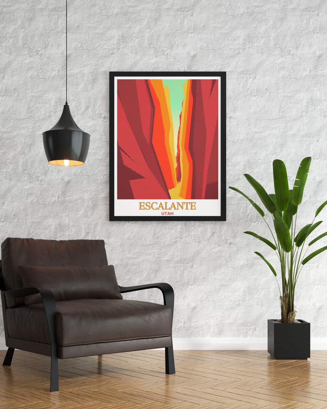 Escalante Utah Slot Canyon Red Rock Abstract Southwest Art Poster - Image 3