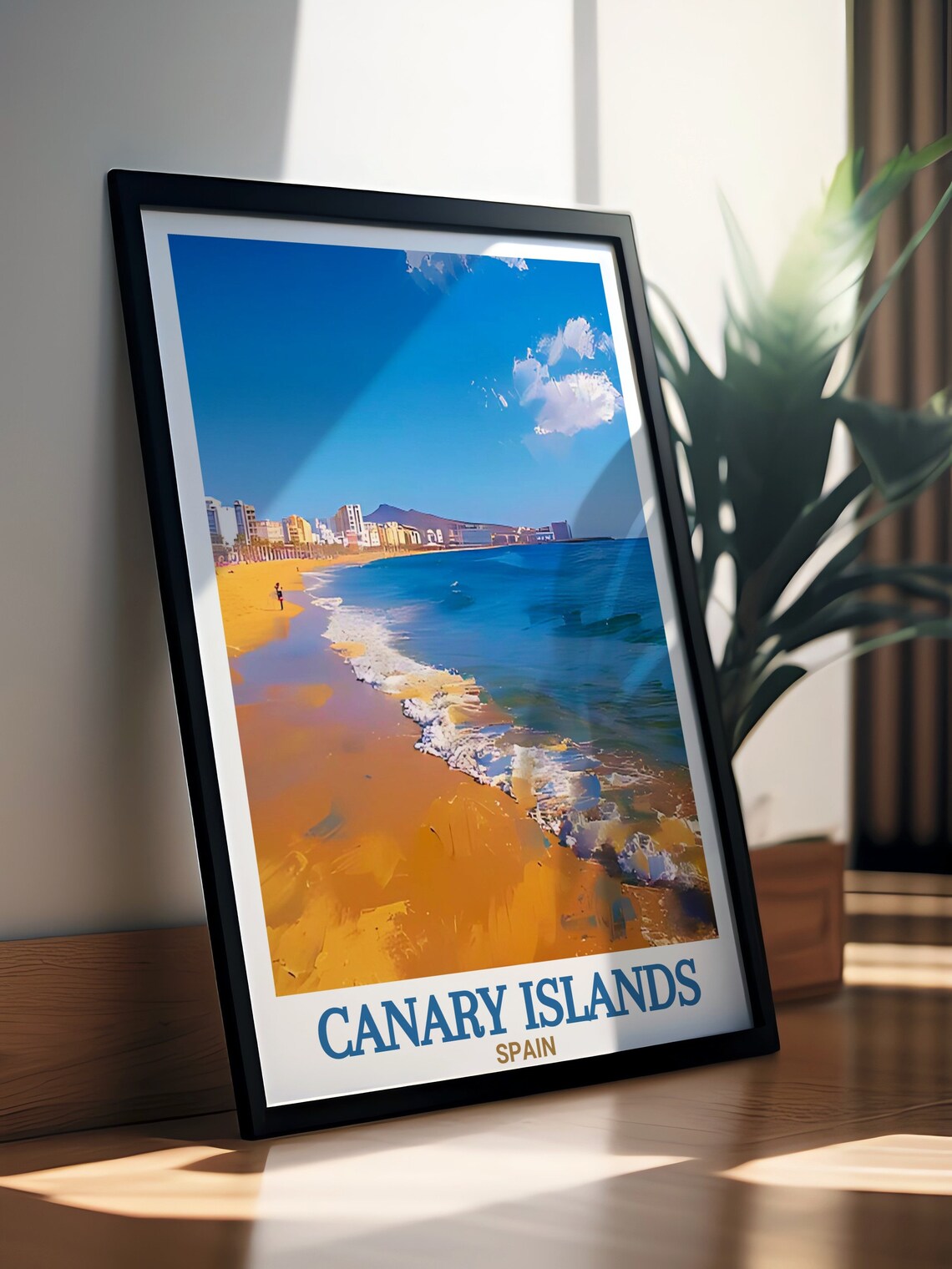 Canary Islands Las Canteras Beach City Shoreline Golden Sand Poster - Image 3