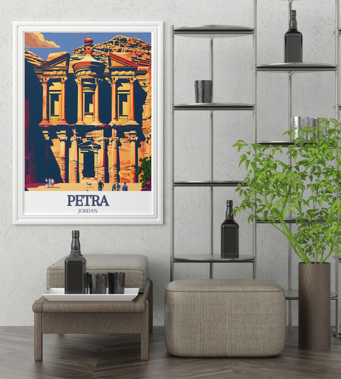 Petra Jordan The Treasury Al Khazneh Warm Daytime Travel Poster - Image 3