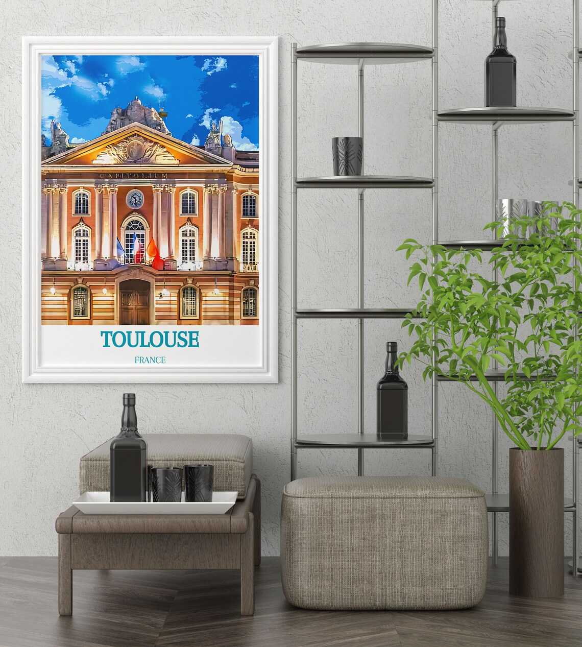Toulouse France Capitole Pink Brick Landmark Architecture Poster - Image 4