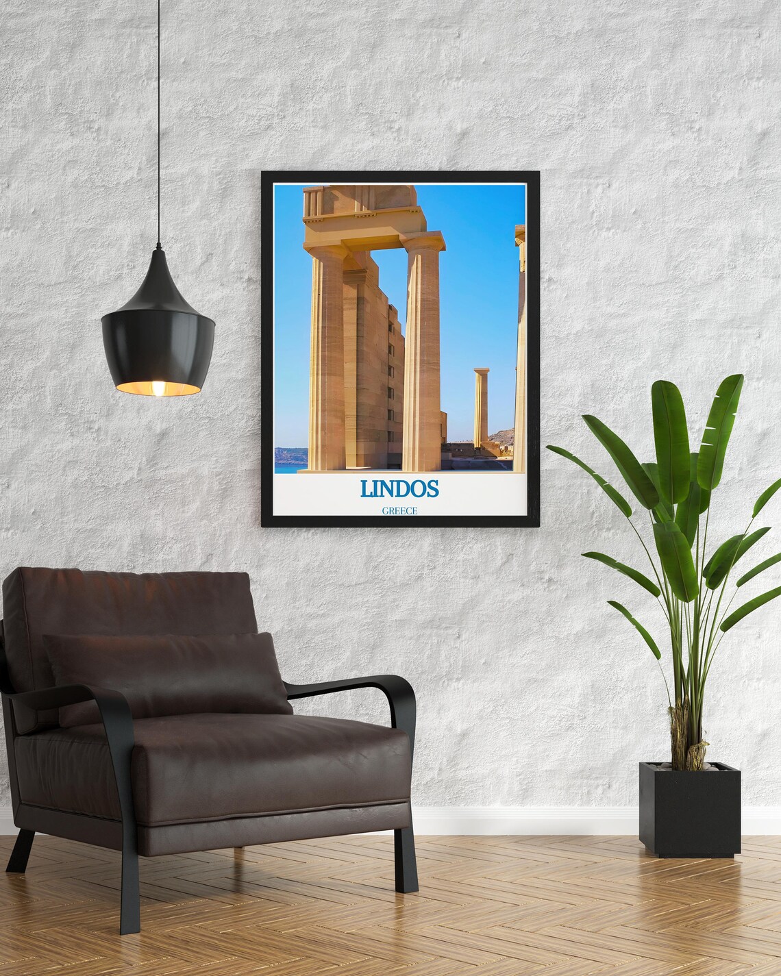 Lindos Temple of Athena Columns Aegean View Greece Photo Poster - Image 2