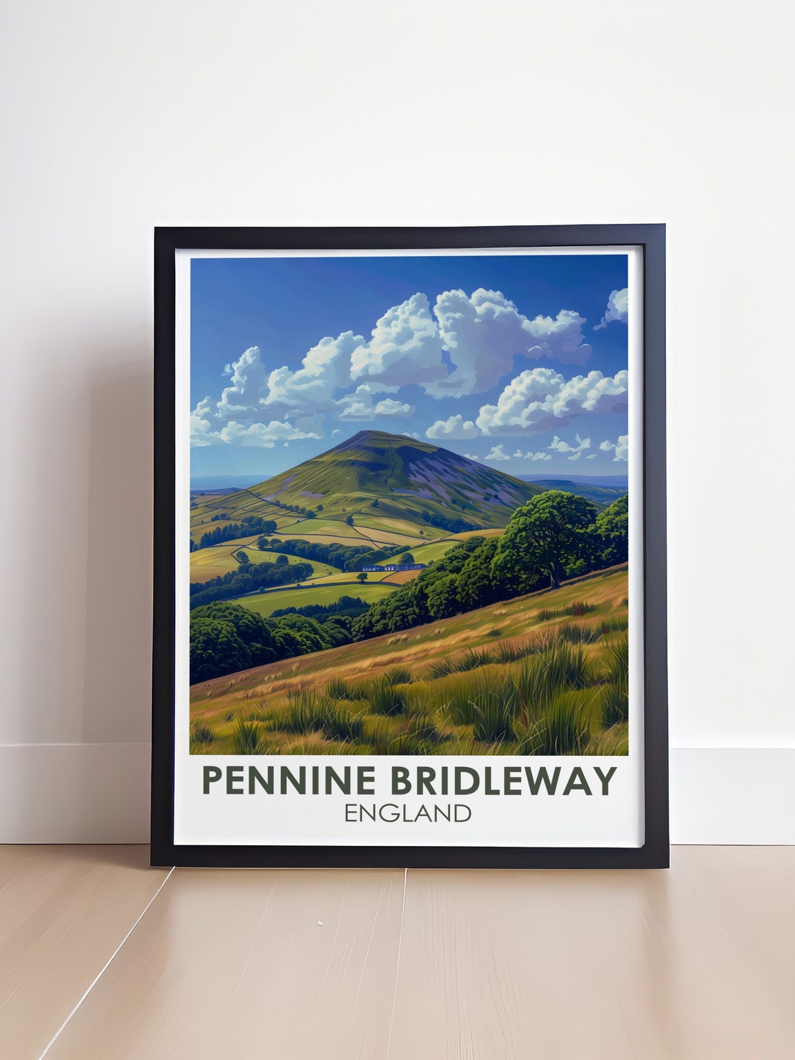 Pennine Bridleway Pendle Hill Rolling Fields England Hills Poster - Image 4