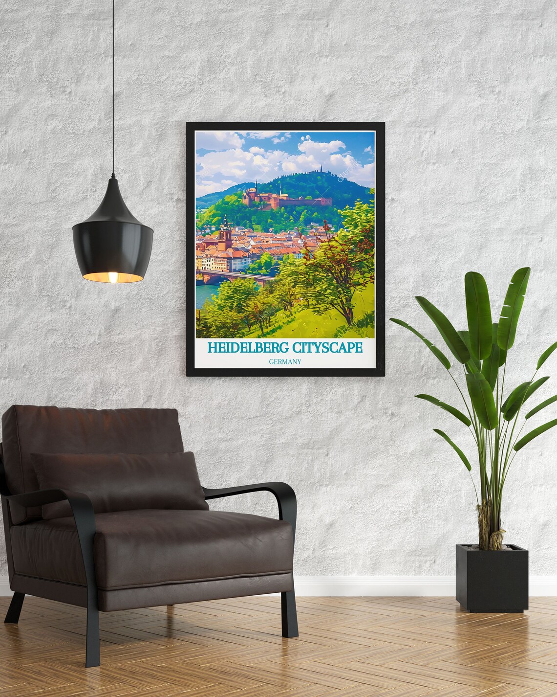 Heidelberg Germany Old Town Castle Above The Neckar River Poster - Image 2