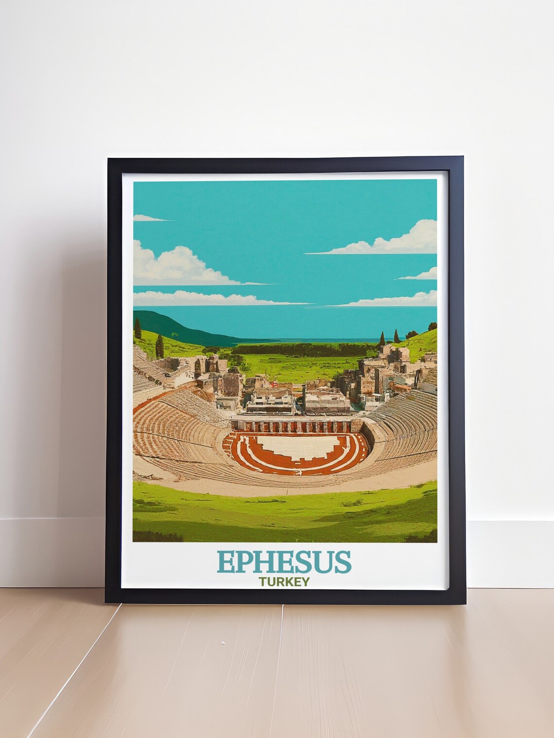 Ephesus Turkey Great Theatre Amphitheater Vintage Travel Poster - Image 4