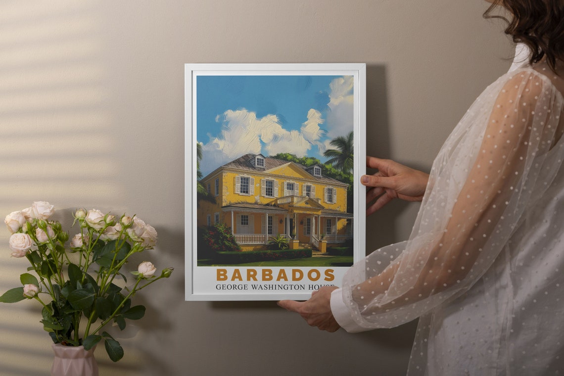 Barbados George Washington House Historic Colonial Mansion Poster - Image 2