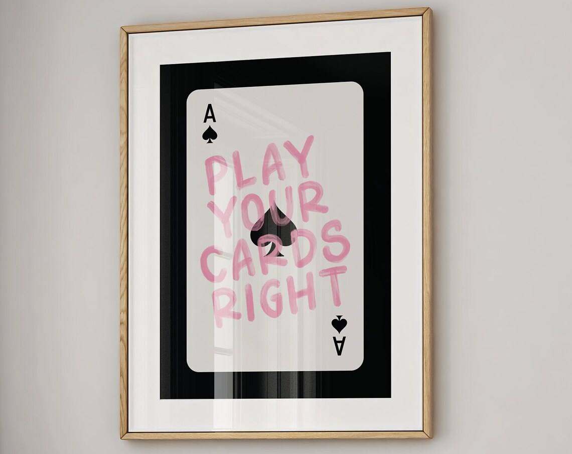 Play Your Cards Right Retro Y2k Playing Card Art - Image 2