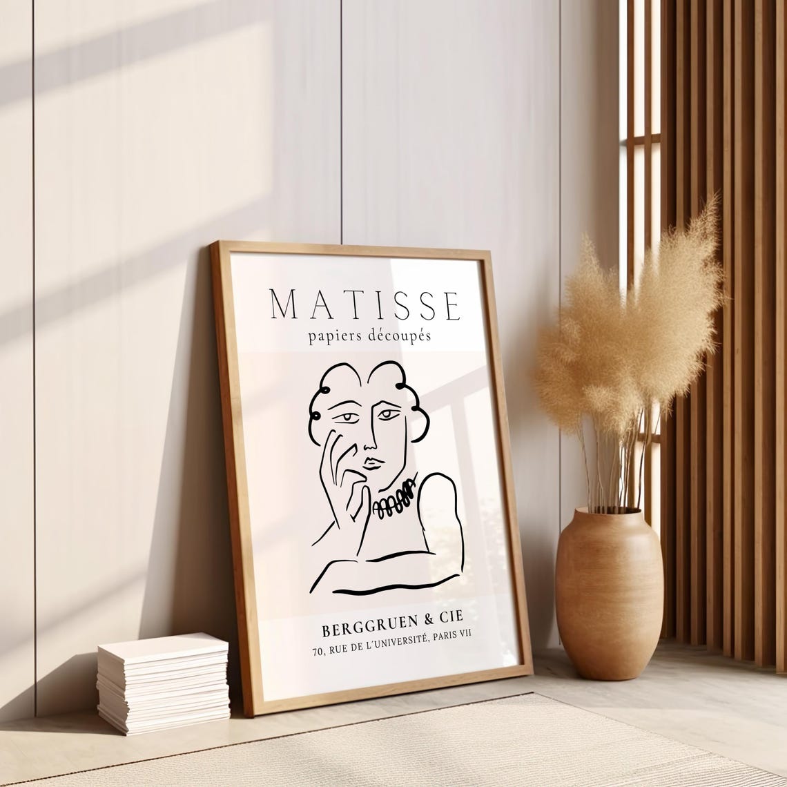 Matisse Line Drawing Woman Face Papiers Decoupes Exhibition Poster - Image 3