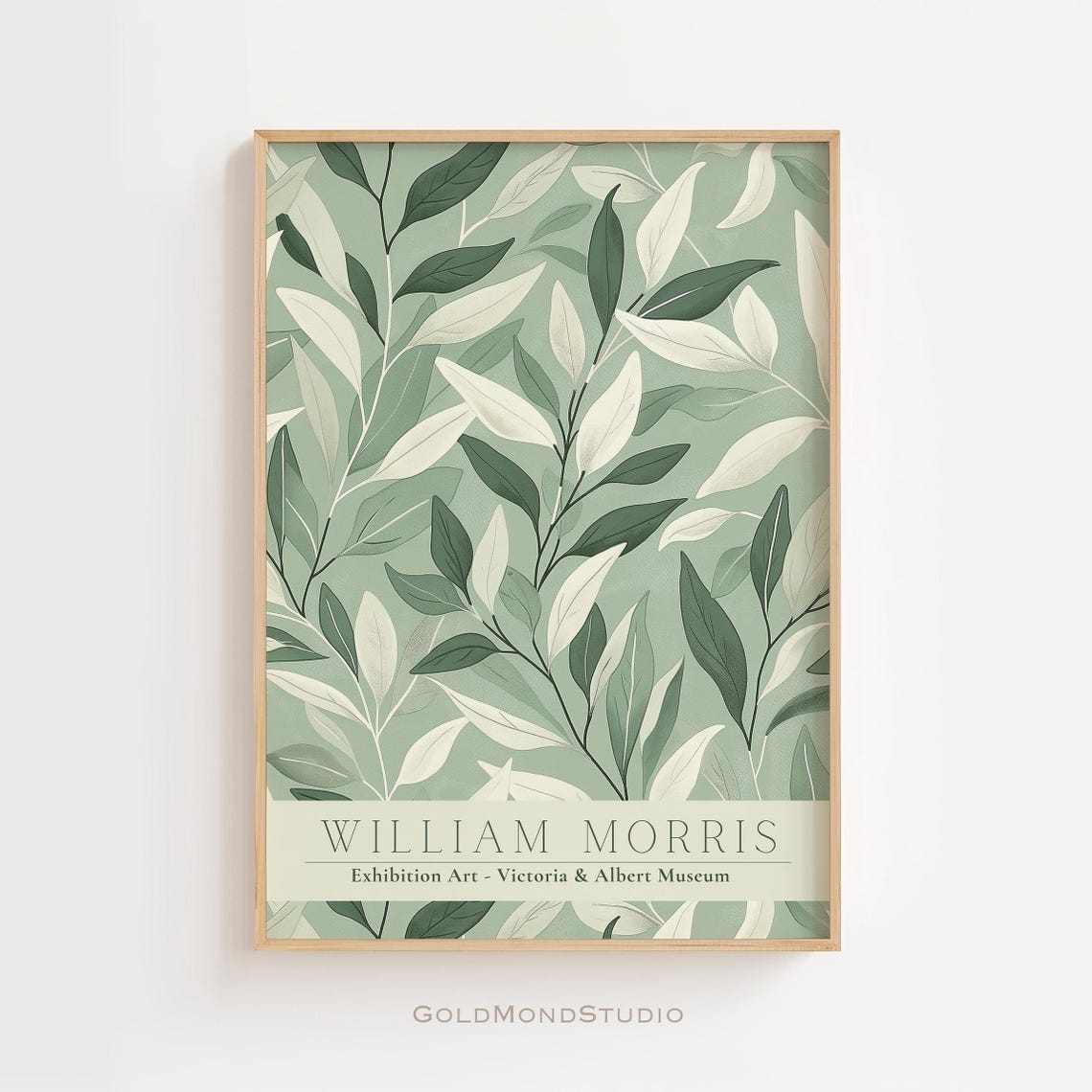 William Morris Sage Green Branches V&A Exhibition Art Poster