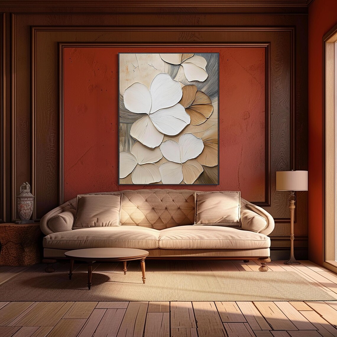 Abstract Floral Oil Painting, Modern Decor Art Print - Image 5