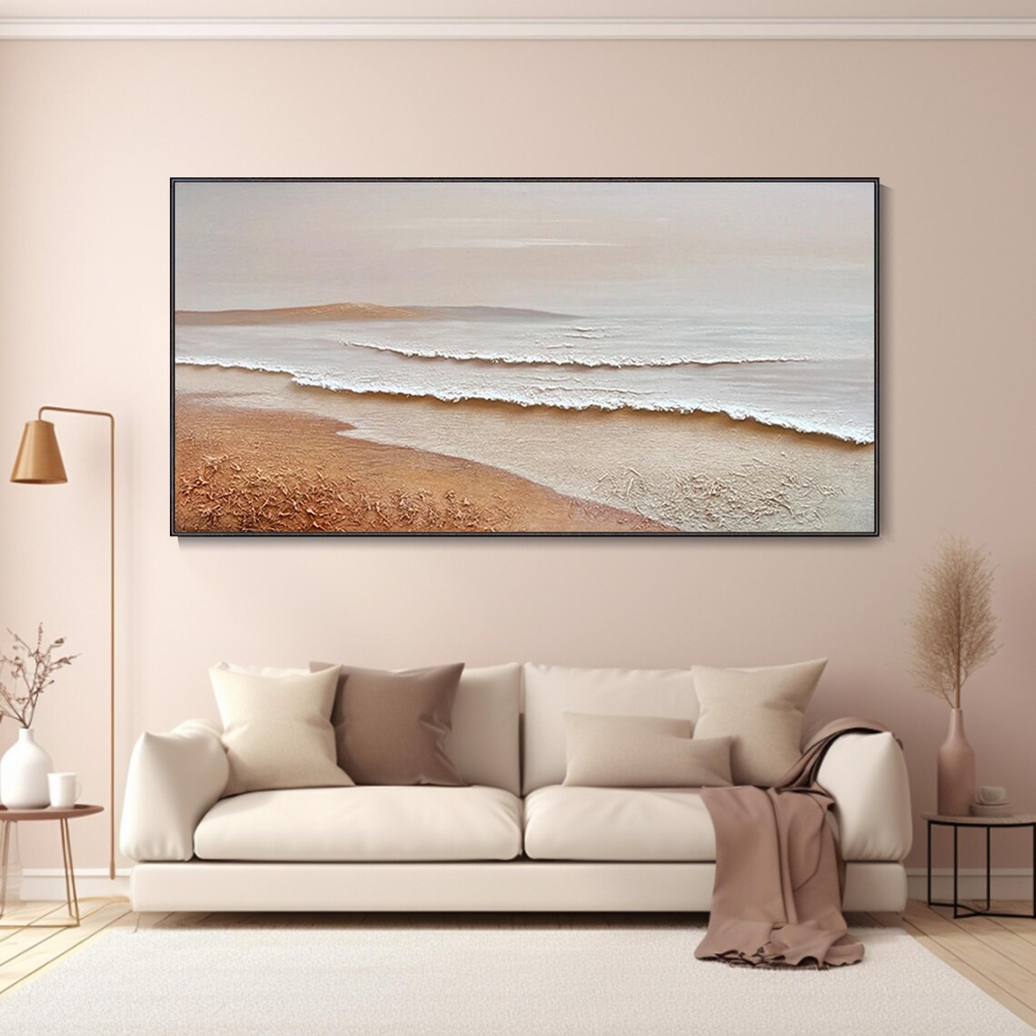 Abstract Wave, Modern Neutral Texture Art Print - Image 3