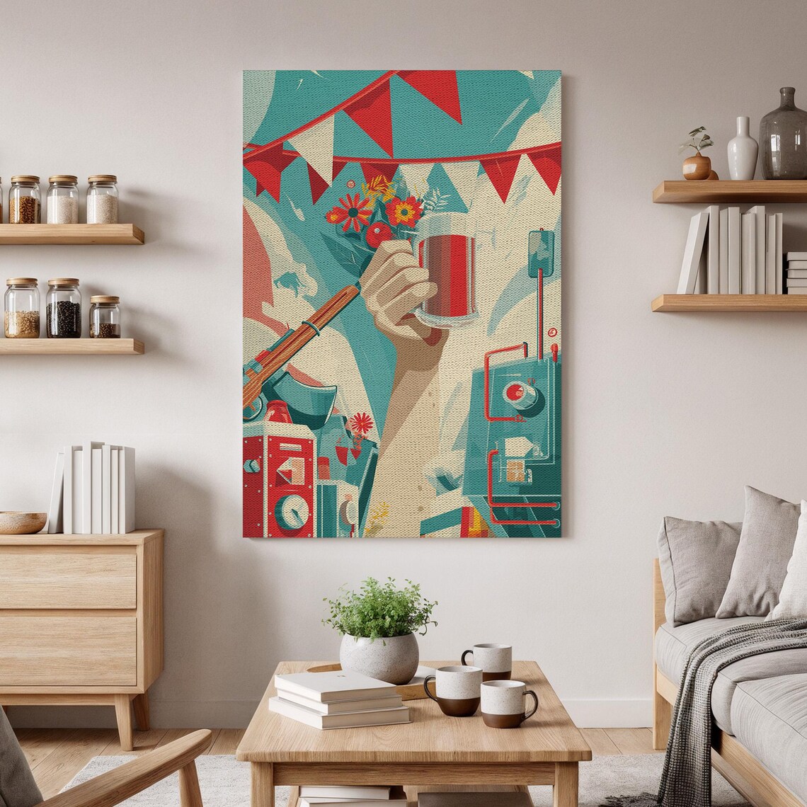 Festival Celebration Retro Party Art Print