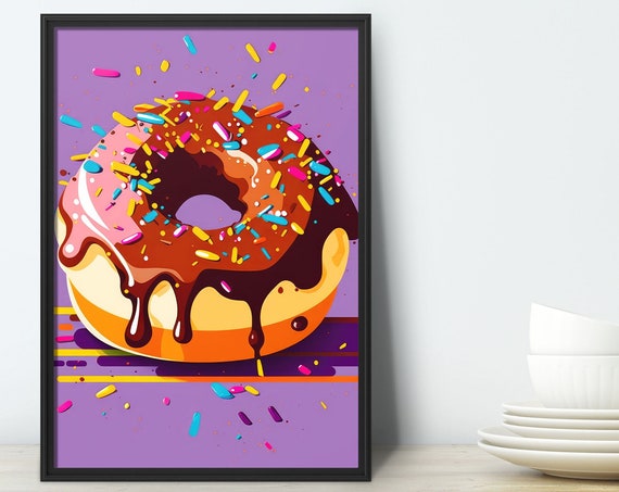 Modern Cafe Decor Art Bakery Decor Goods Donut Poster Coffee Shop Art