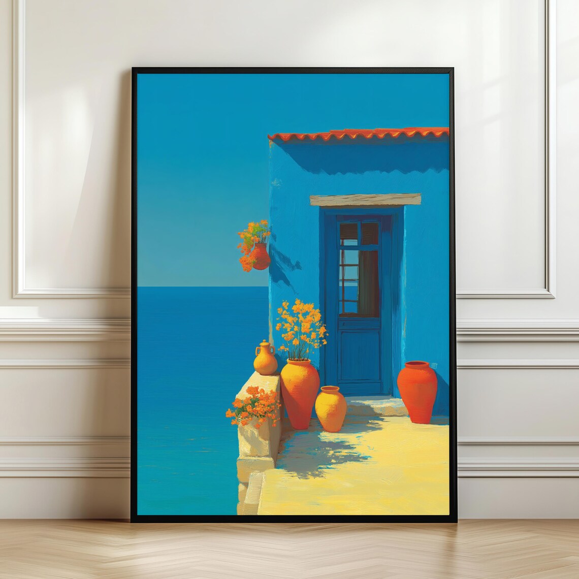 Mediterranean Poster, Coastal Door Art Print