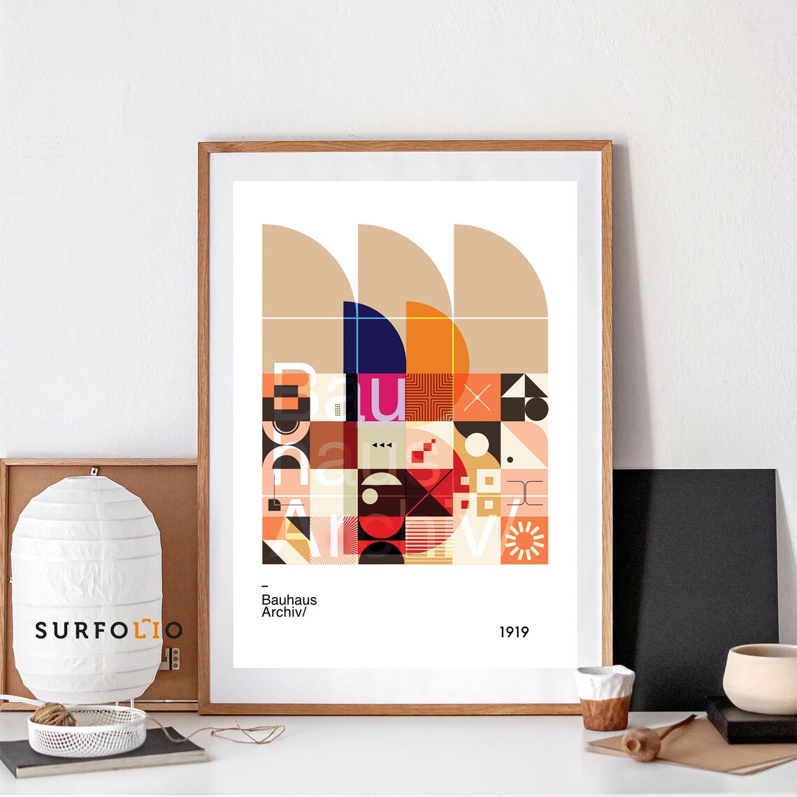 Bauhaus Archive Berlin, Modern Geometric Art Print