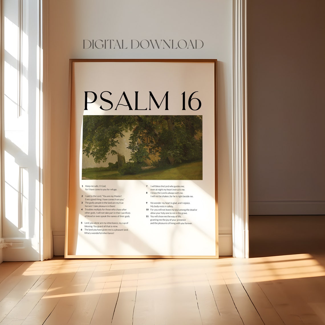 Psalm 16 Chapter Lord You Alone Are My Inheritance Vintage Art Poster - Image 4