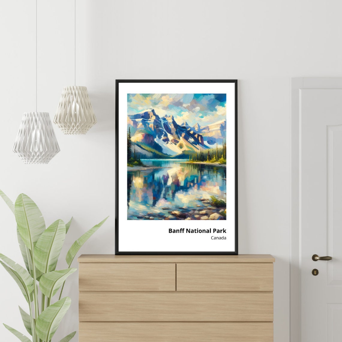 Banff National Park Canada Rockies Lake Mountain Reflection Poster - Image 2