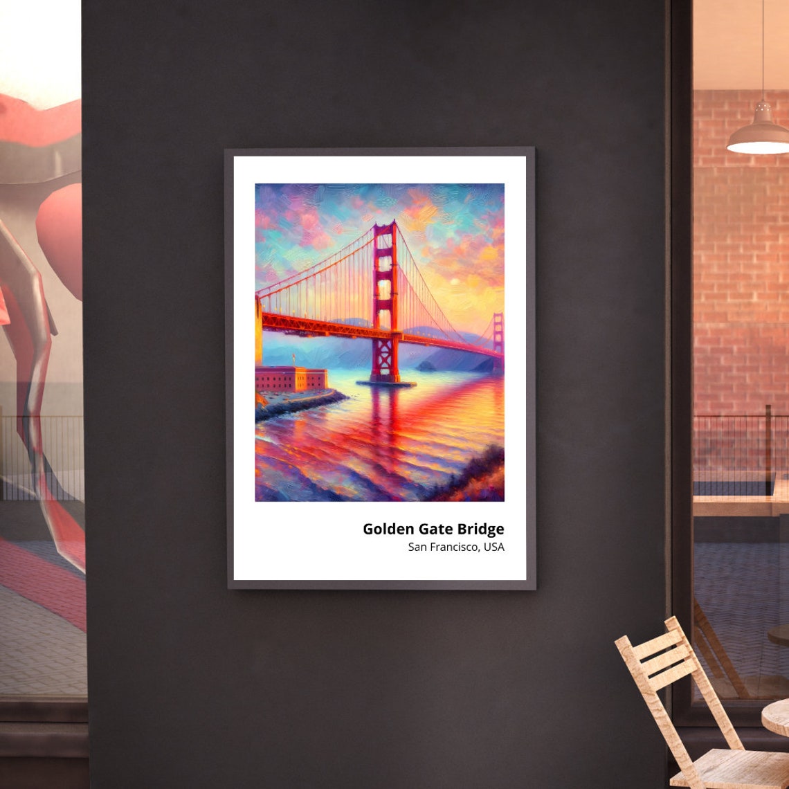 Golden Gate Bridge San Francisco Sunset Bay View Iconic Poster - Image 5