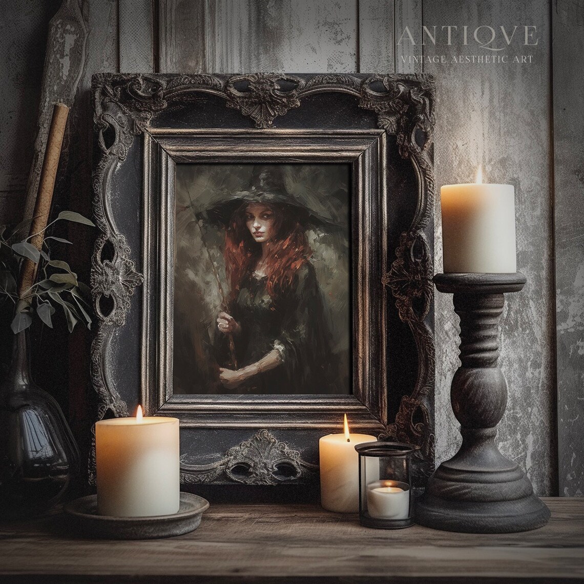Halloween Witch Painting, Subtle Halloween Art - Image 4