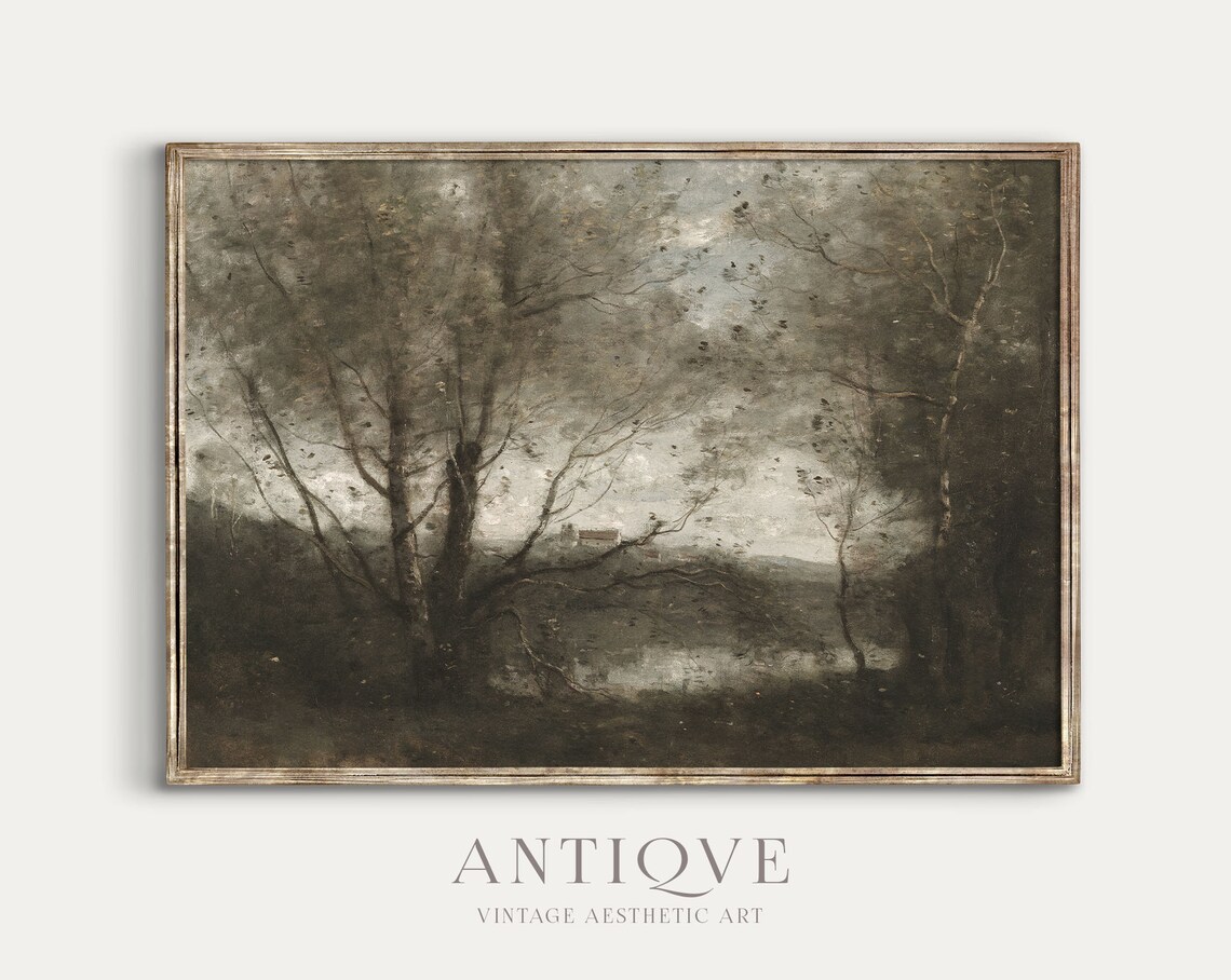 Moody Vintage French Country Forest Spring Art Print - Image 2