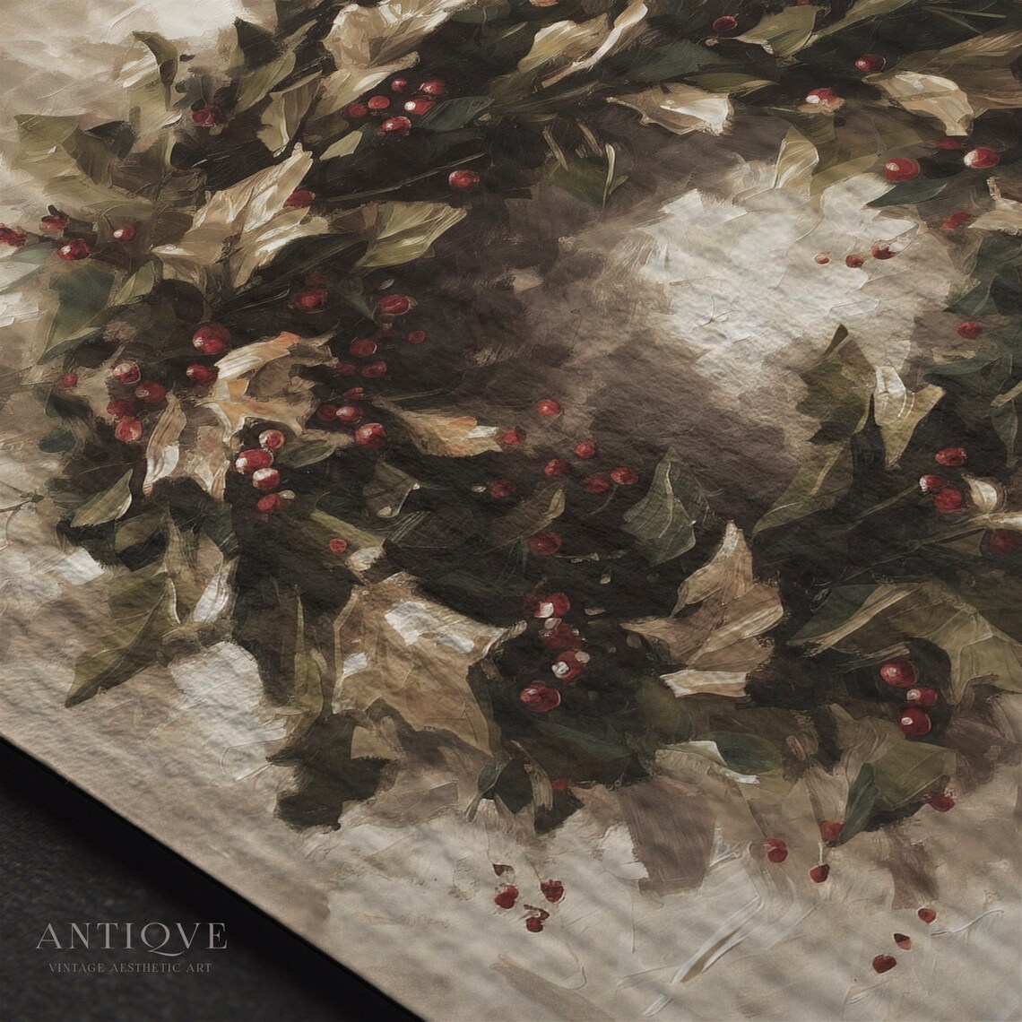 Christmas Wreath With Holly Berries, Classy Decor - Image 3